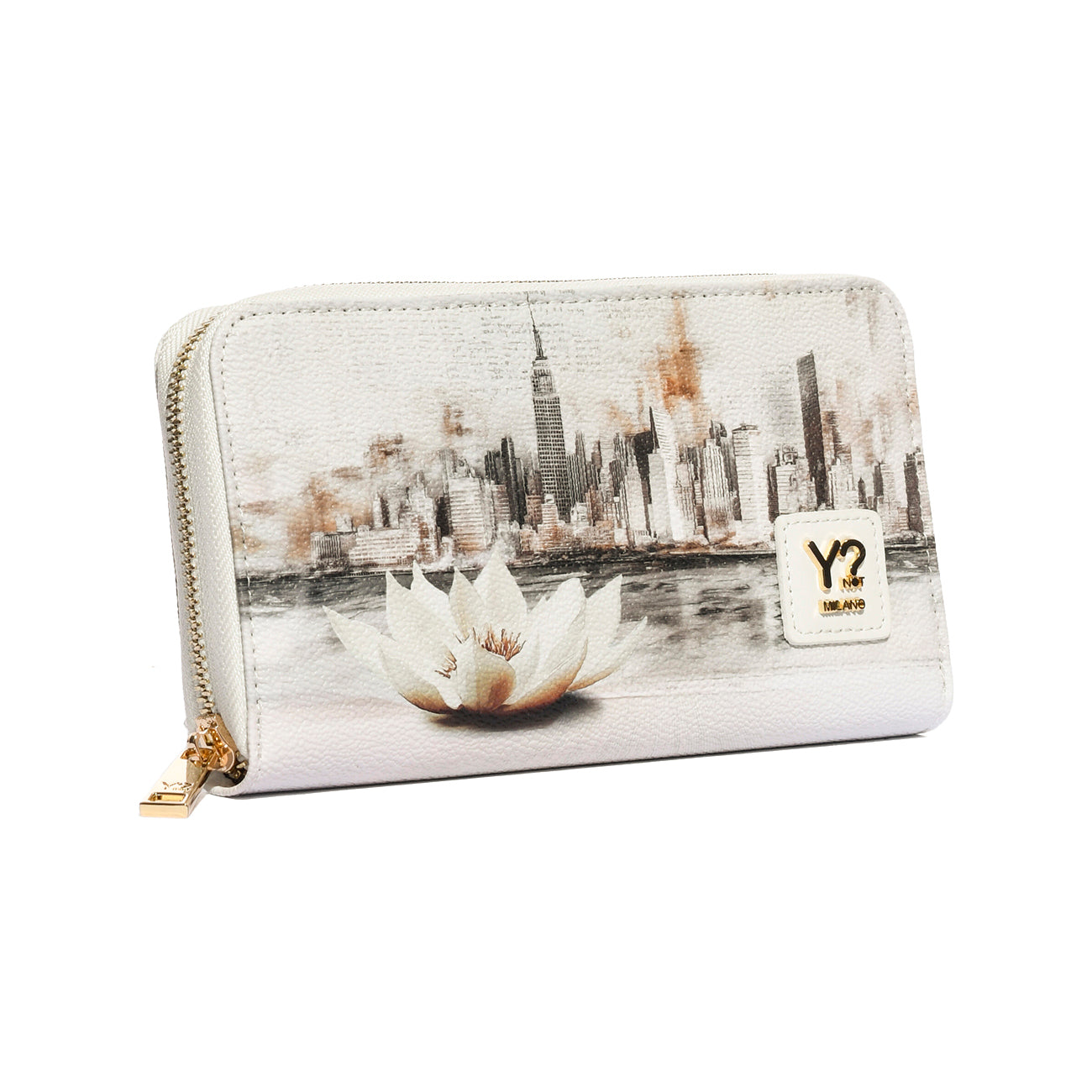 Y-NOT YES361S6 NEW YORK IN WHITE PORTAFOGLIO Donna 
