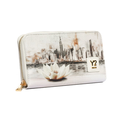 Y-NOT YES361S6 NEW YORK IN WHITE PORTAFOGLIO Donna 