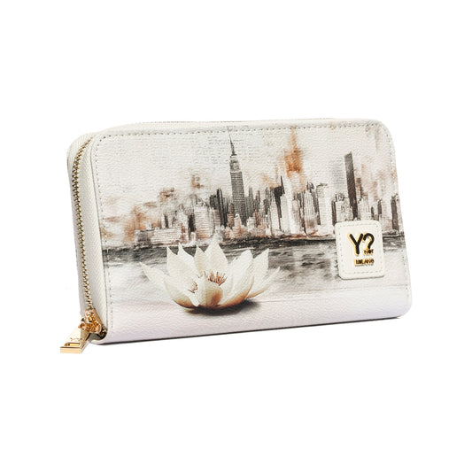 Y-NOT YES361S6 NEW YORK IN WHITE PORTAFOGLIO Donna 