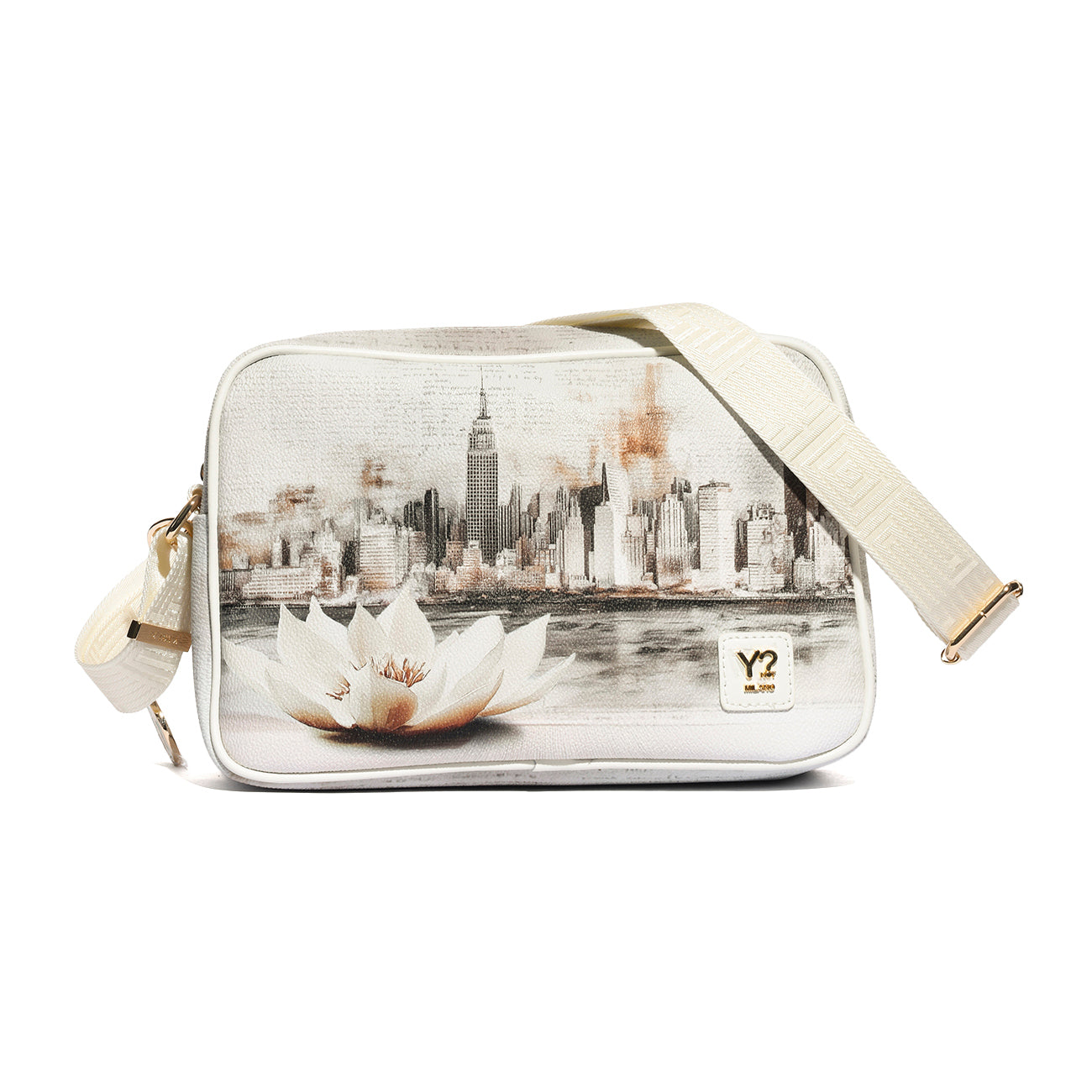 Y-NOT YES380S6 NEW YORK IN WHITE Zaino Donna 