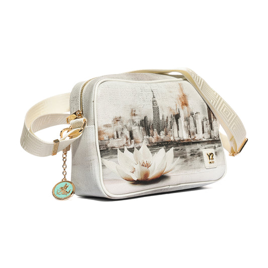 Y-NOT YES380S6 NEW YORK IN WHITE Zaino Donna 