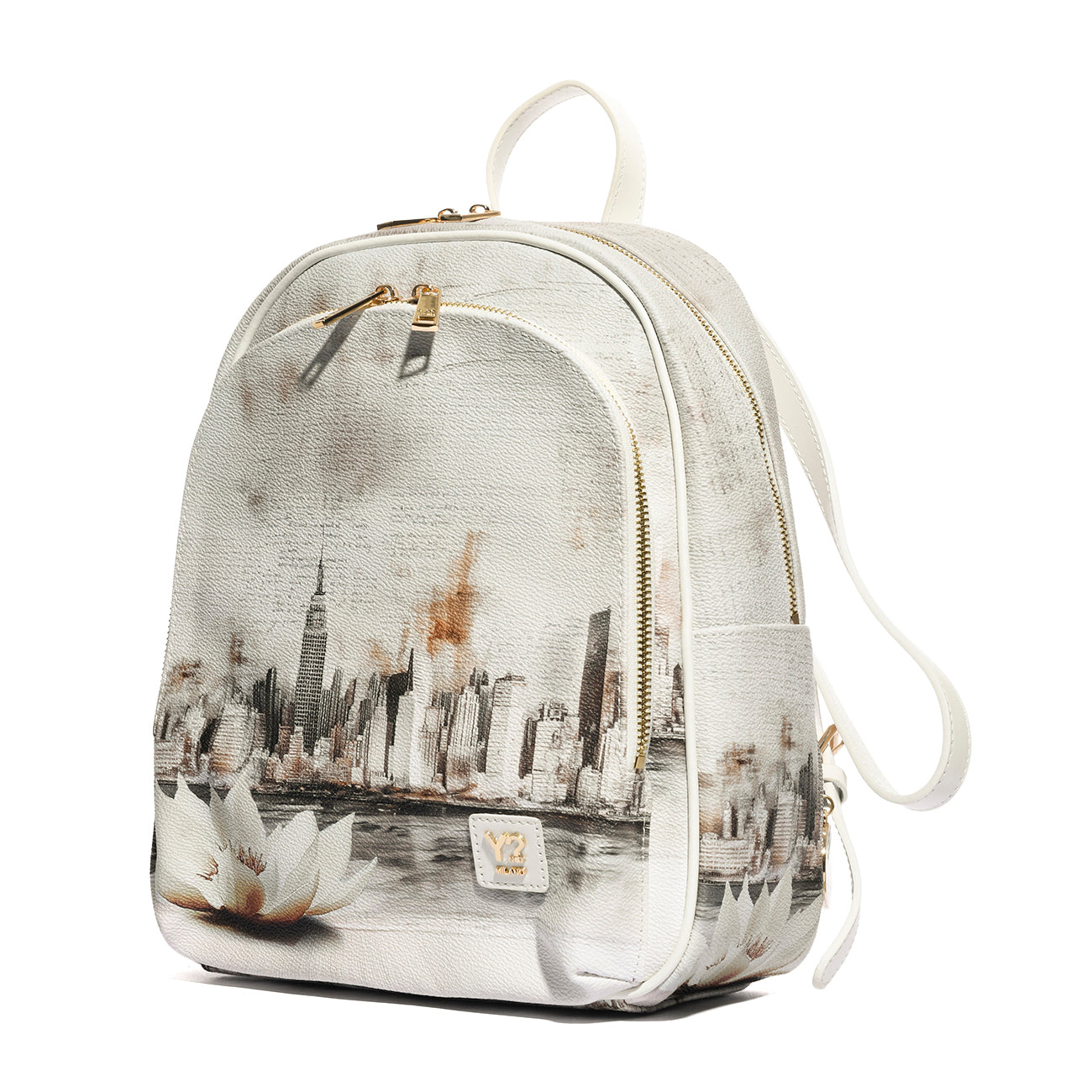 Y-NOT YES579S6 NEW YORK IN WHITE Zaino Donna 
