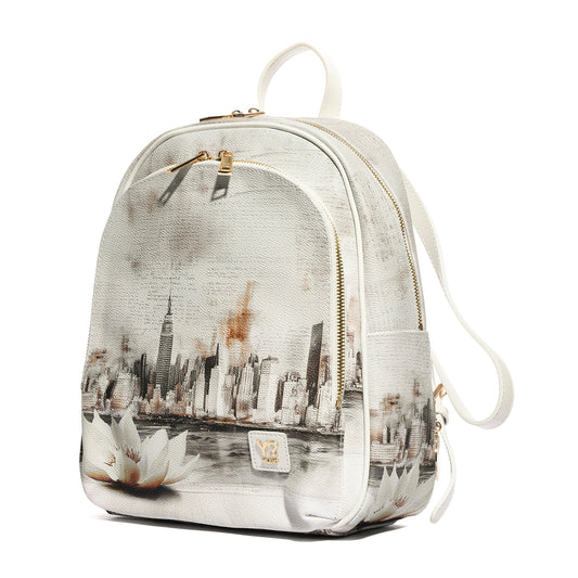Y-NOT YES579S6 NEW YORK IN WHITE Zaino Donna 