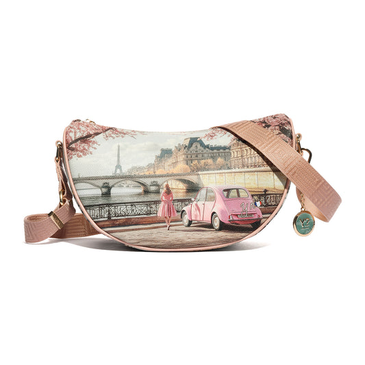 Y-NOT YES717S6 PARIS EN ROSE BORSA TRACOLLA PICCOLA Donna 