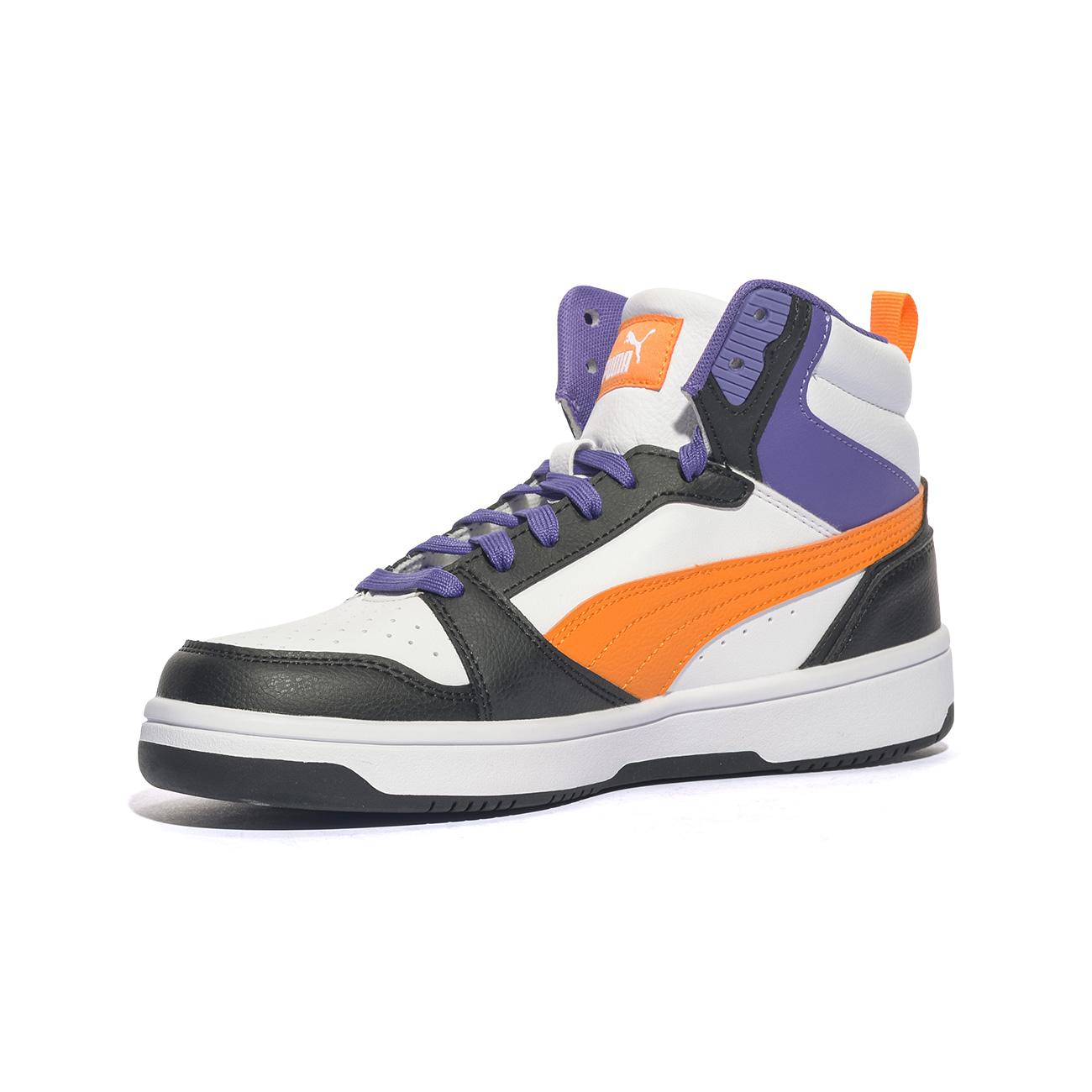 PUMA 393831-34 WHITE ORANGE BLACK Sneakers Donna 