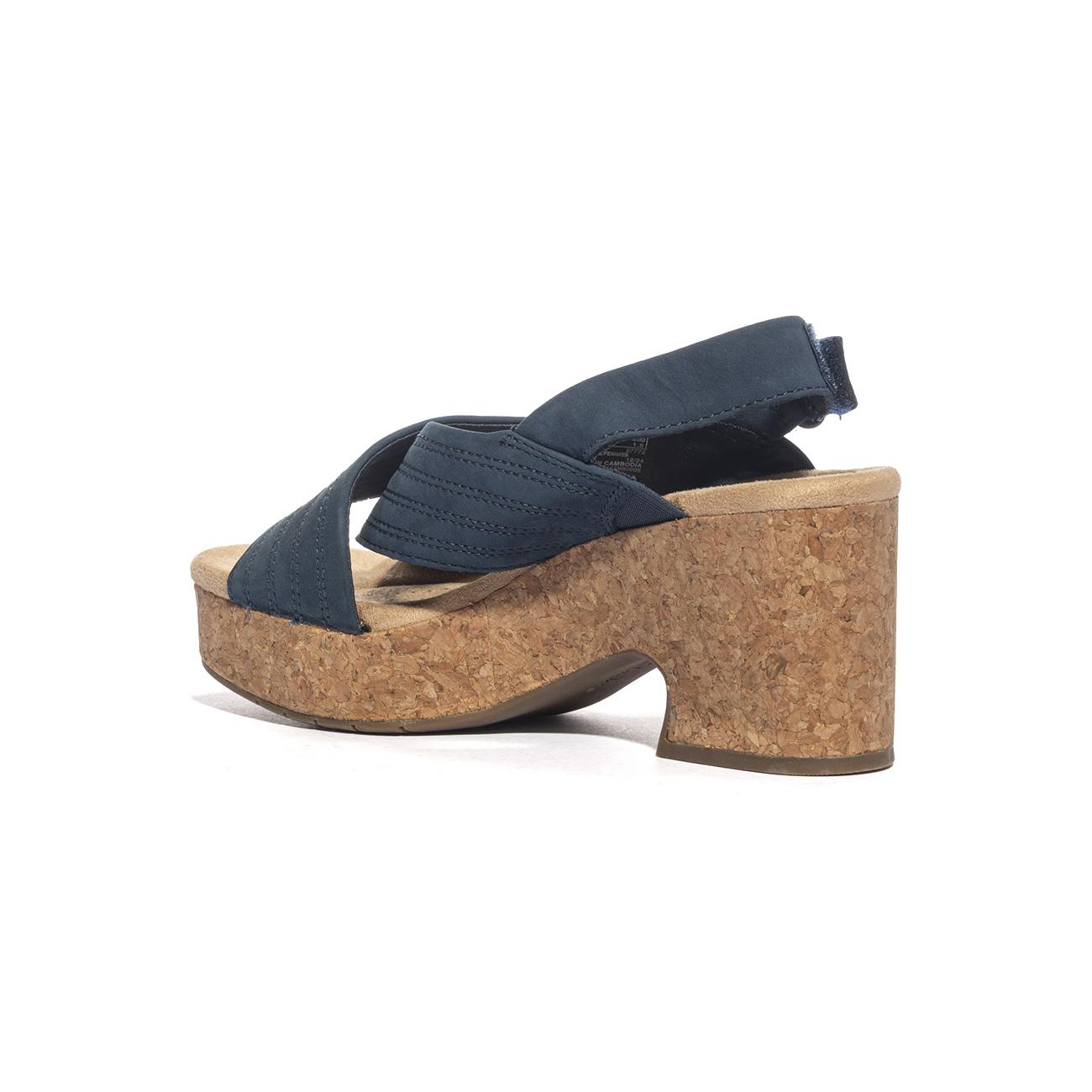 CLARKS 181793 NAVY NUBUCK Sandali Donna 