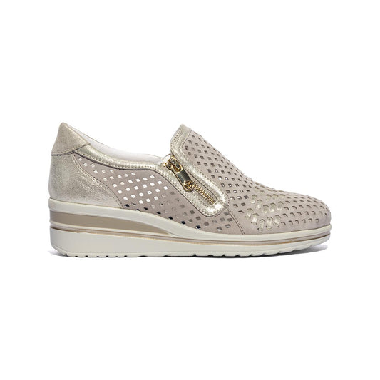 VALLEVERDE VD350W SUEDE ECRU Slip-on Donna 