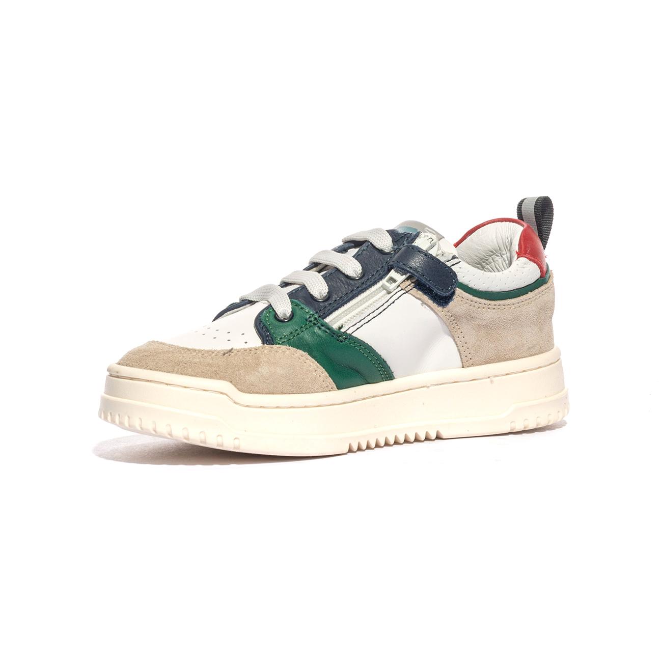 BALDUCCI OTRO1065 BEIGE BIANCO VERDE Sneakers Bambino 