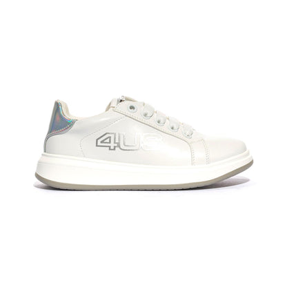 4US 42706 WHITE SILVER Sneakers Bambina 