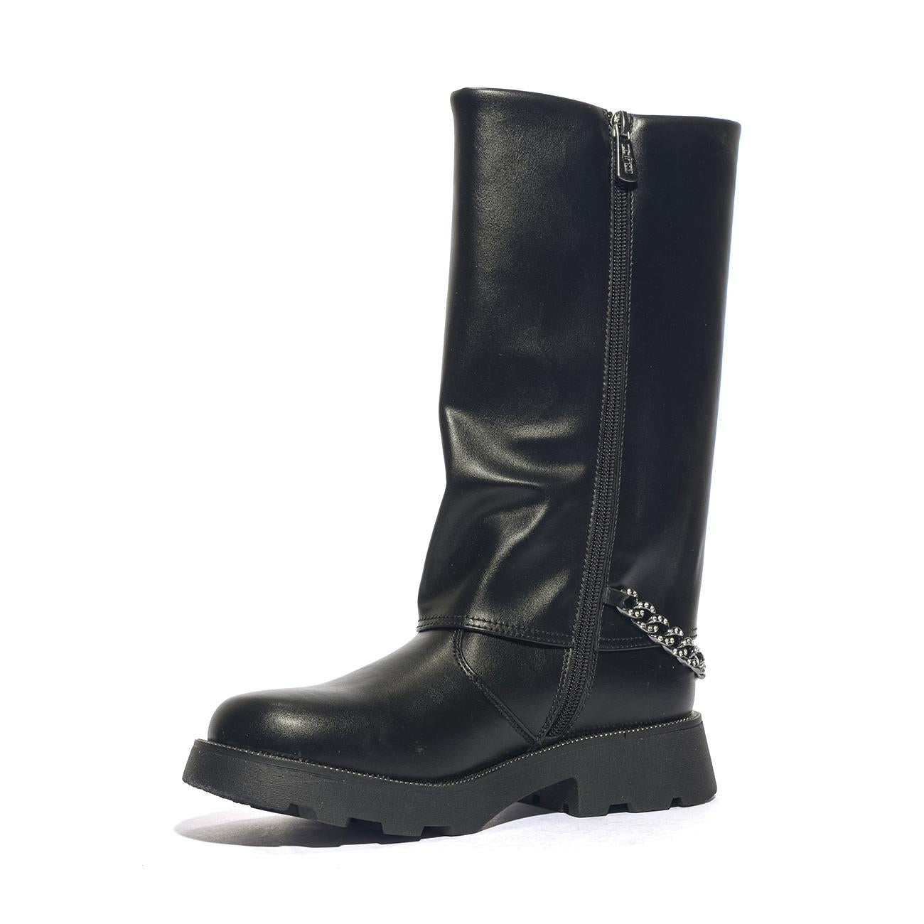 CULT T369 BLACK Anfibi Bambina 