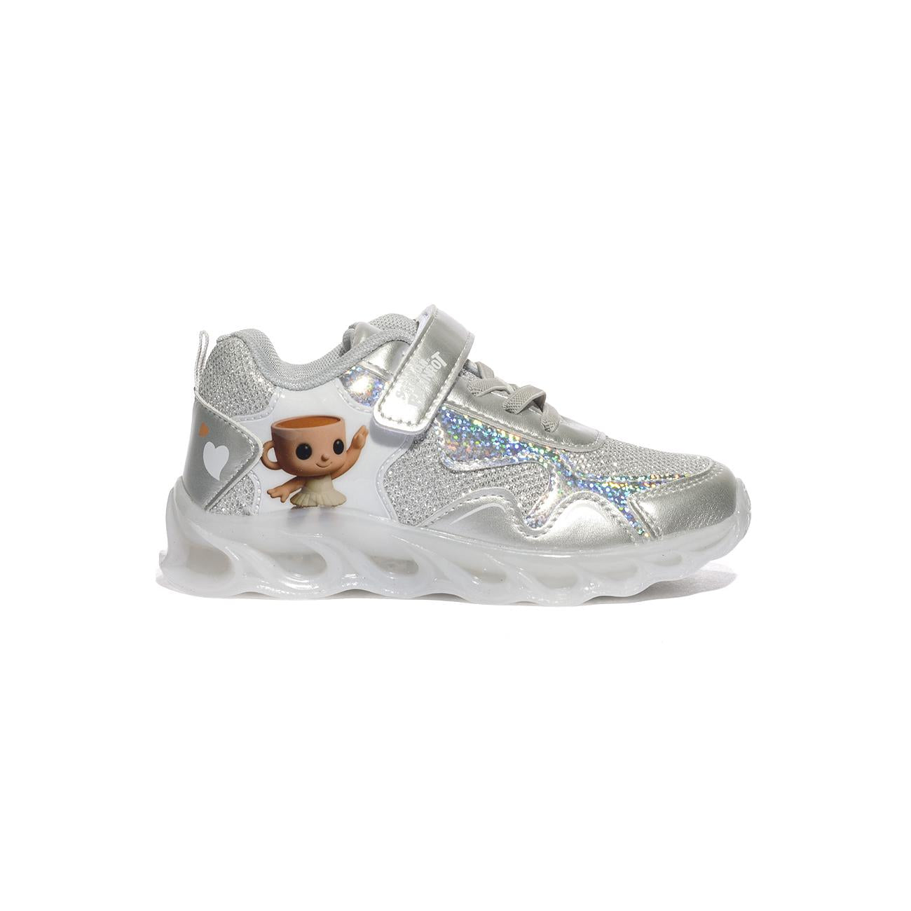 SKIFIDOL SK210 WHITE SILVER Sneakers Bambina 