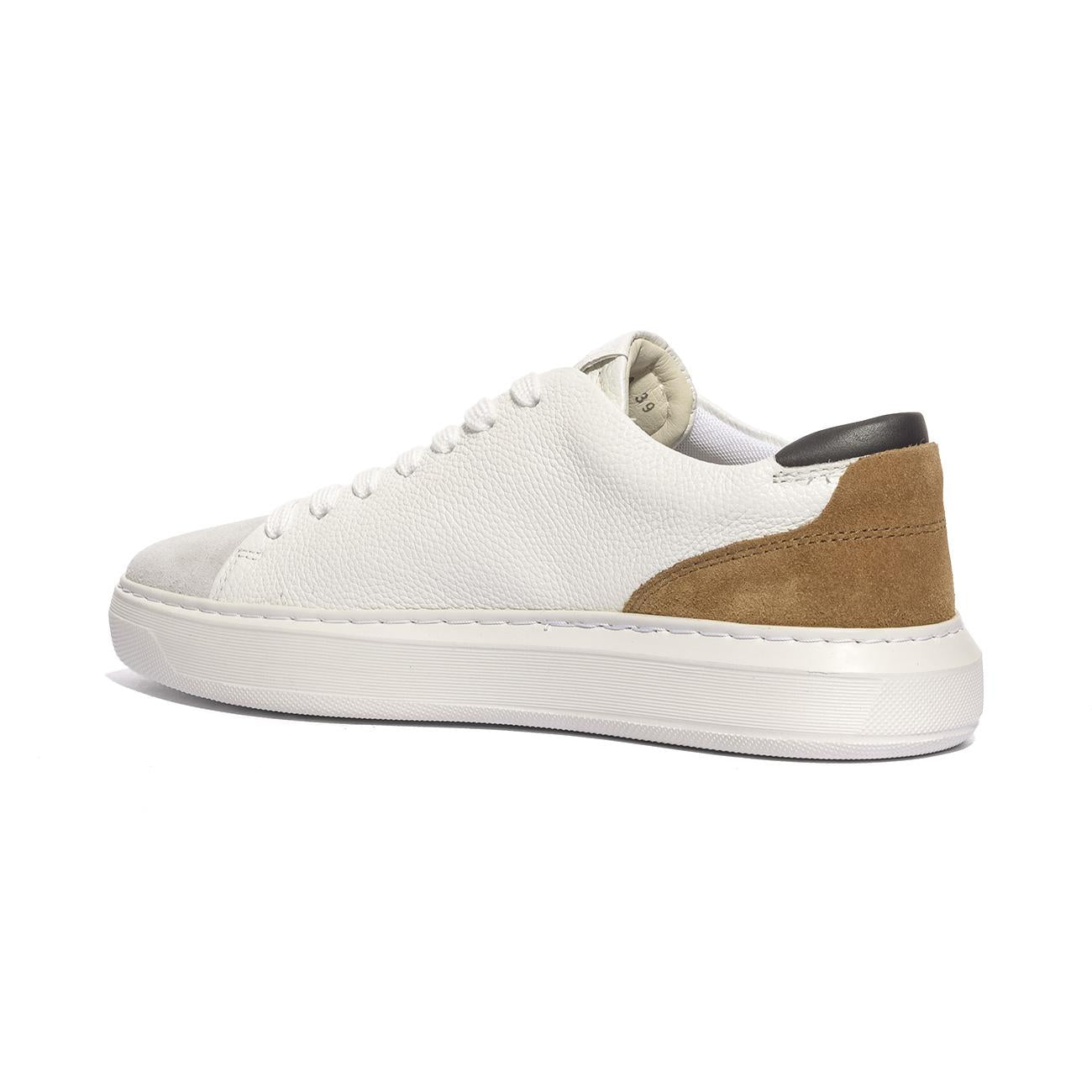 GEOX U655WA 4722 WHITE BROWN   C1224 Sneakers Uomo 