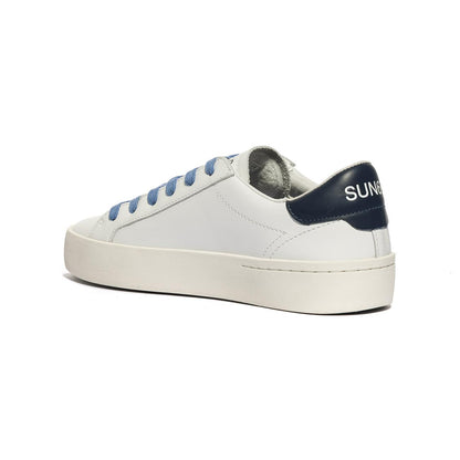 Sneakers Sun68 STREET LEATHER Bianche Z34140BIANCO NAVY BLUE SUN 68