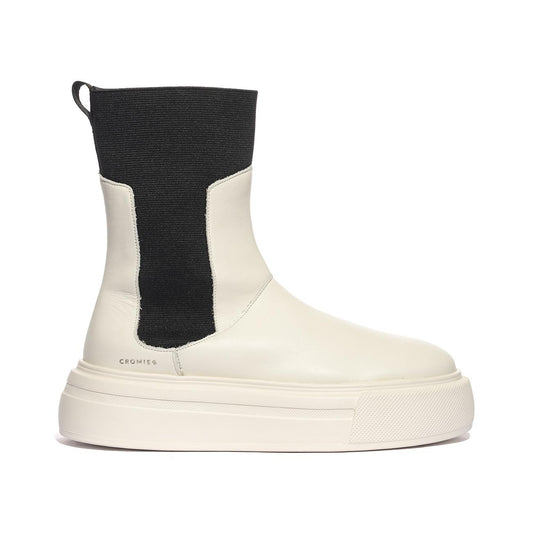 Stivaletti Frau T-CALFmix Bianche nere C2L7PANNA CROMIER