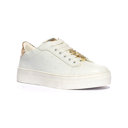 4US 42740 WHITE GOLD Sneakers Bambina 