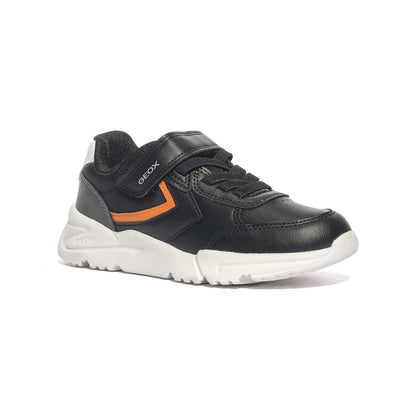 GEOX J56MQC 05411 BLACK ORANGE  C0038 Sneakers Bambino 