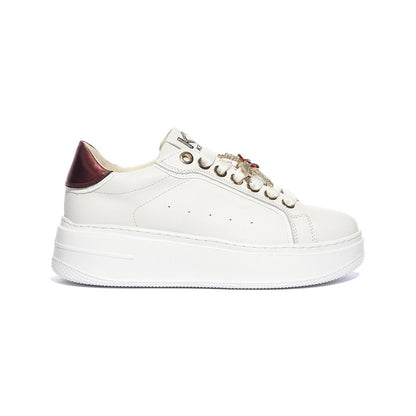 KEYS K10521 WHITE BORDO Sneakers Donna 