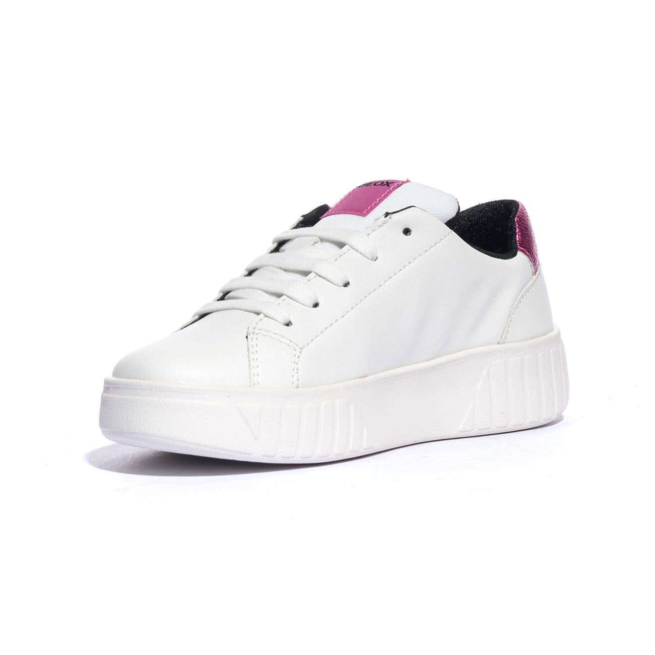 GEOX J45DVA 0BCEW WHITE DK FUCHSIA    C1Z8D Sneakers Bambina 