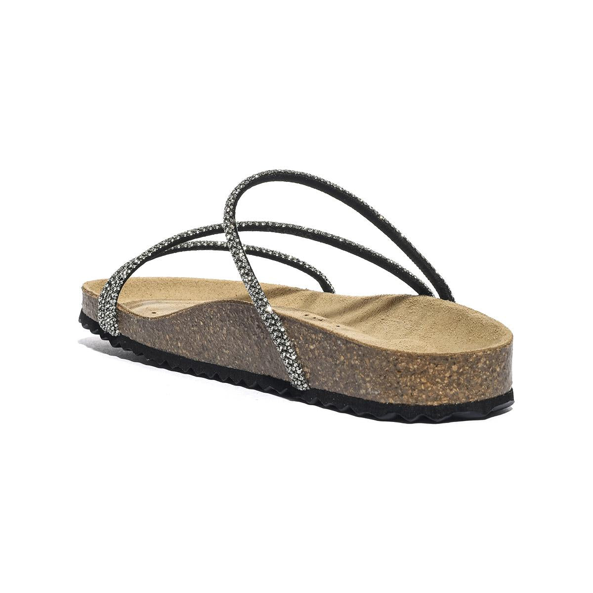 GEOX D55Y3C 000SD BLACK SILVER  C0039 Sandali Donna 