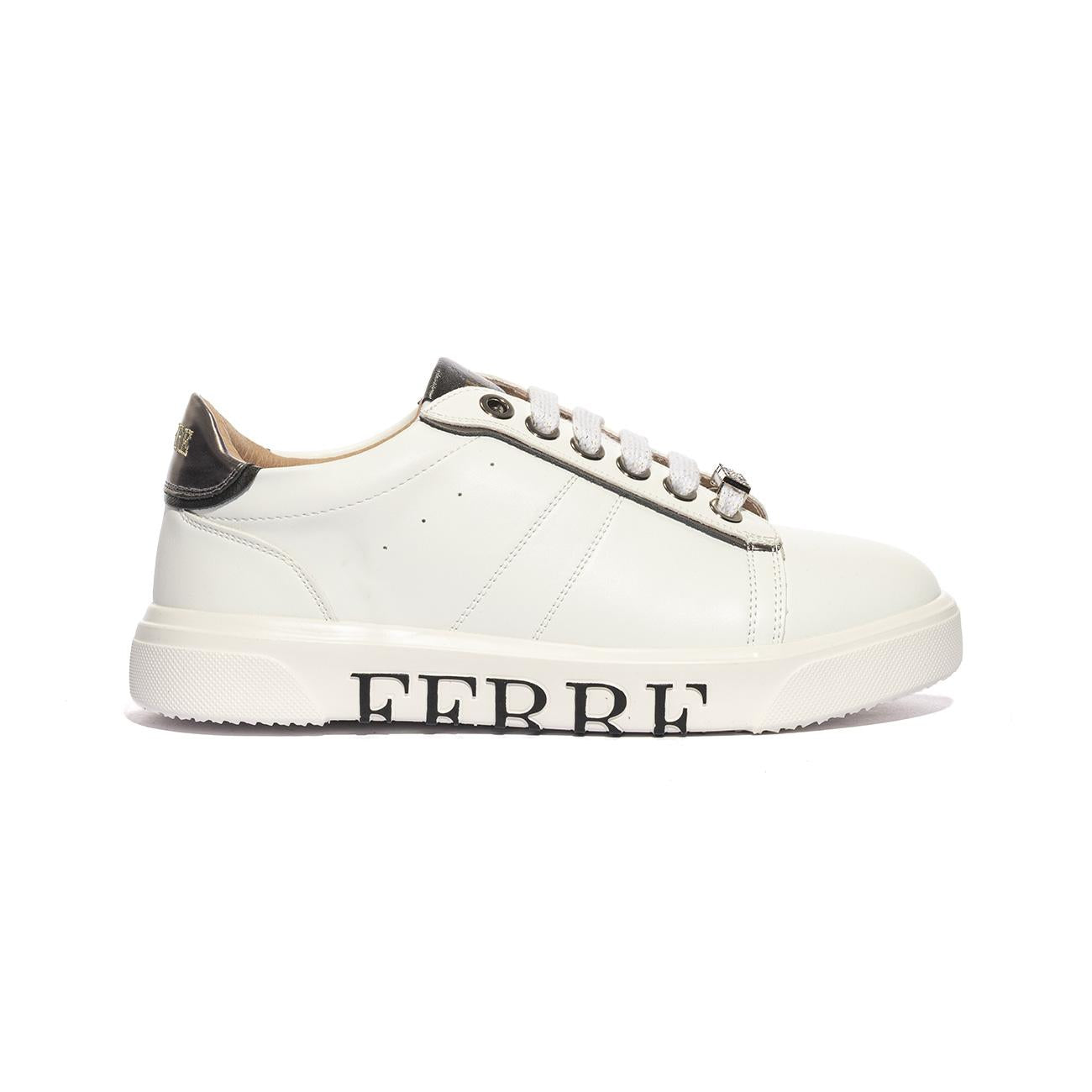 FERRE' F560 WHITE C.FUCILE SILVER Sneakers Donna 