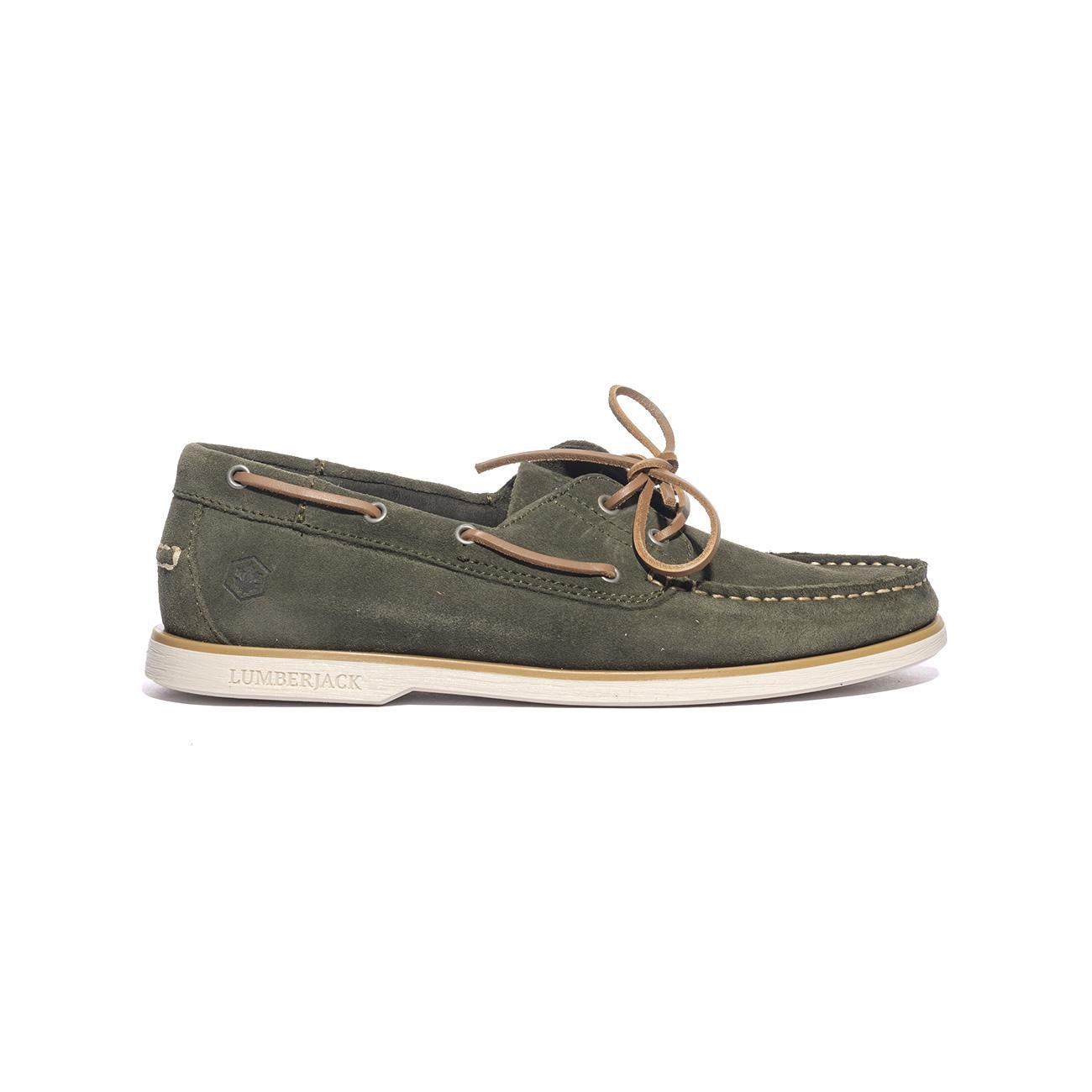 LUMBERJACK SM07804-007 MILITARY GREEN Mocassini Uomo 