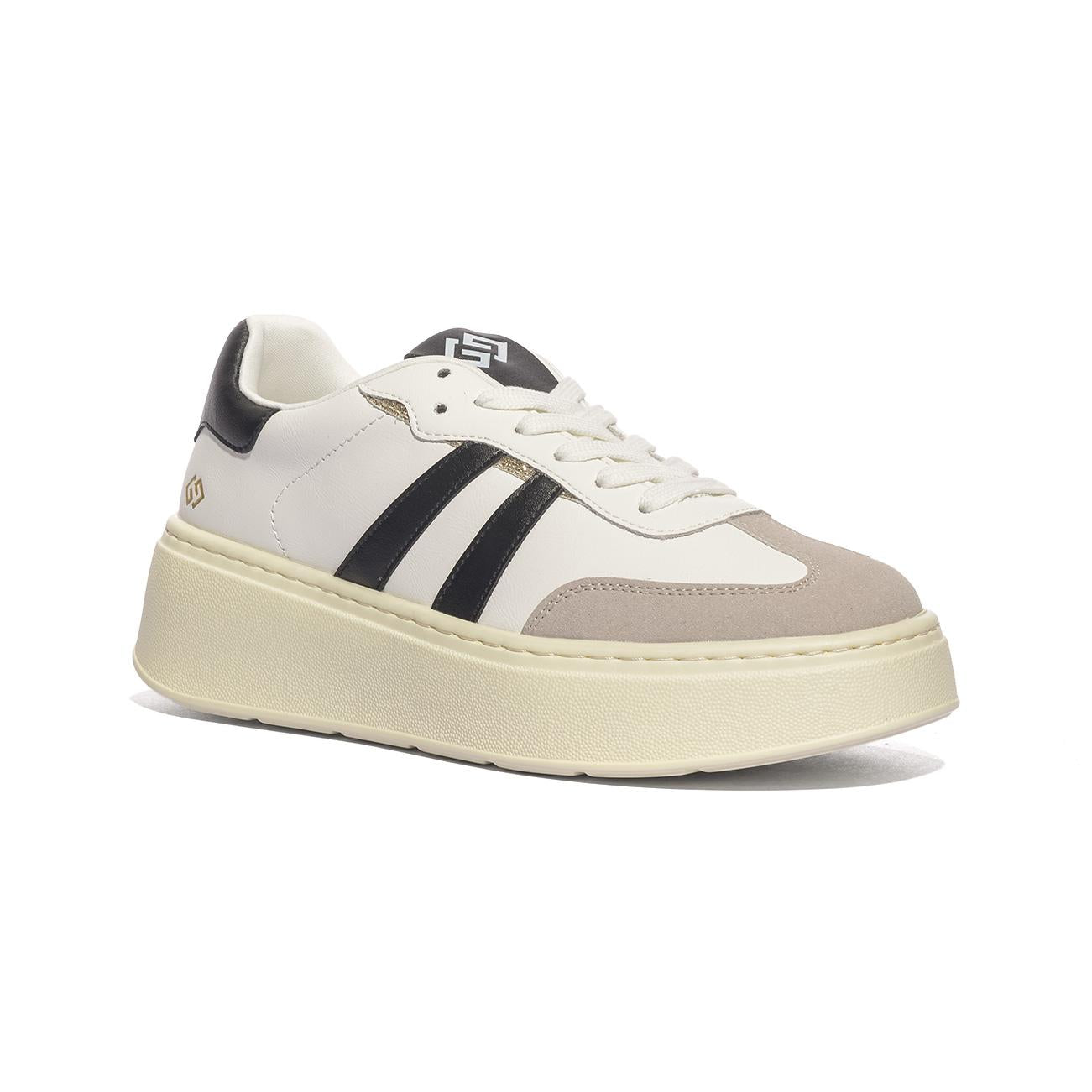 GOLD & GOLD GB883 BIANCO NERO Sneakers Donna 