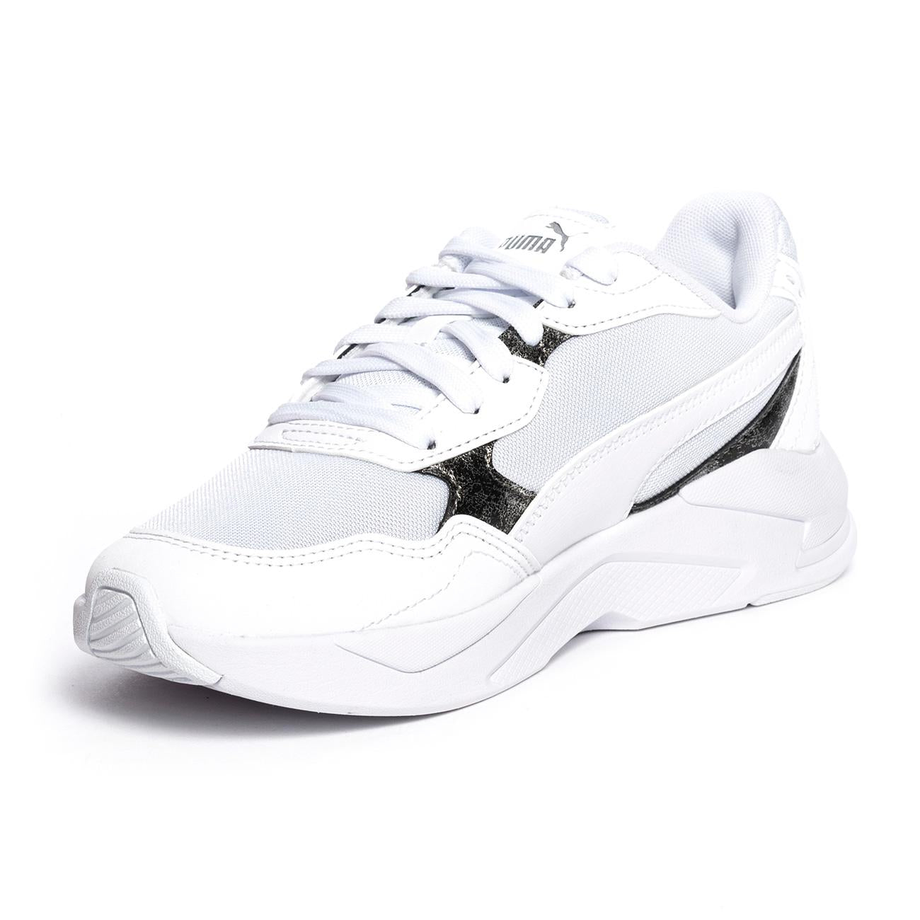 PUMA 384848-01 WHITE WHITE SILVER Sneakers Donna 