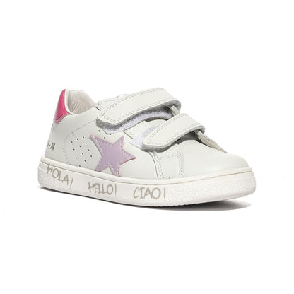 NATURINO 0012017499.42.2N60 WHITE.LILAC.BRIGHT Sneakers Bambina 