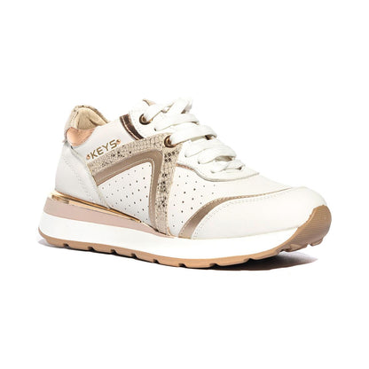 Sneakers Keys K7642 Bianche K7643WHITE GOLD KEYS