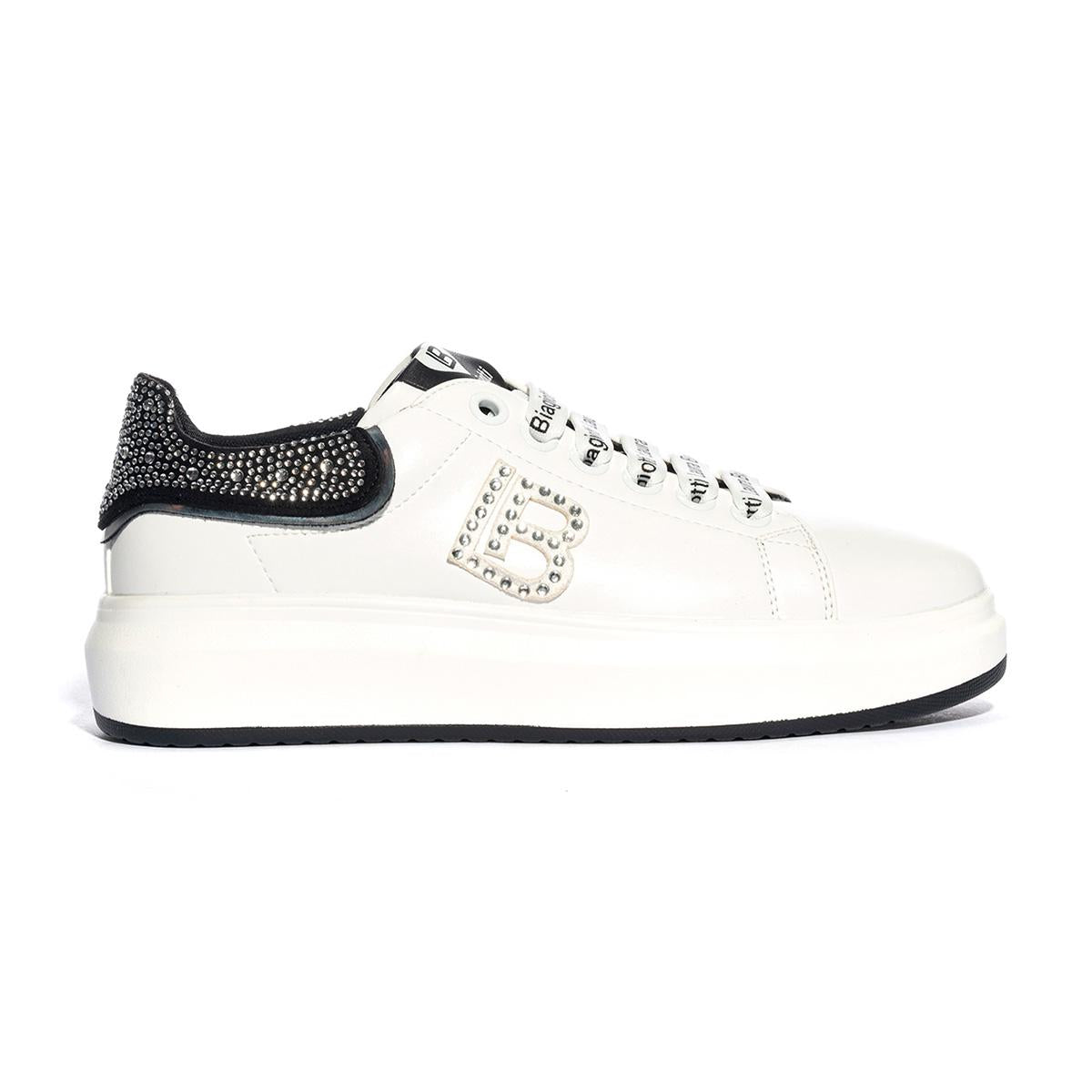 LAURA BIAGIOTTI 8781 WHITE BLACK Sneakers Bambina 