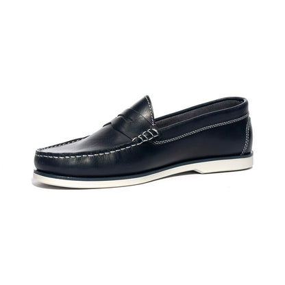 LUMBERJACK SM07802-005 NAVY BLUE WHITE M0159 Mocassini Uomo 