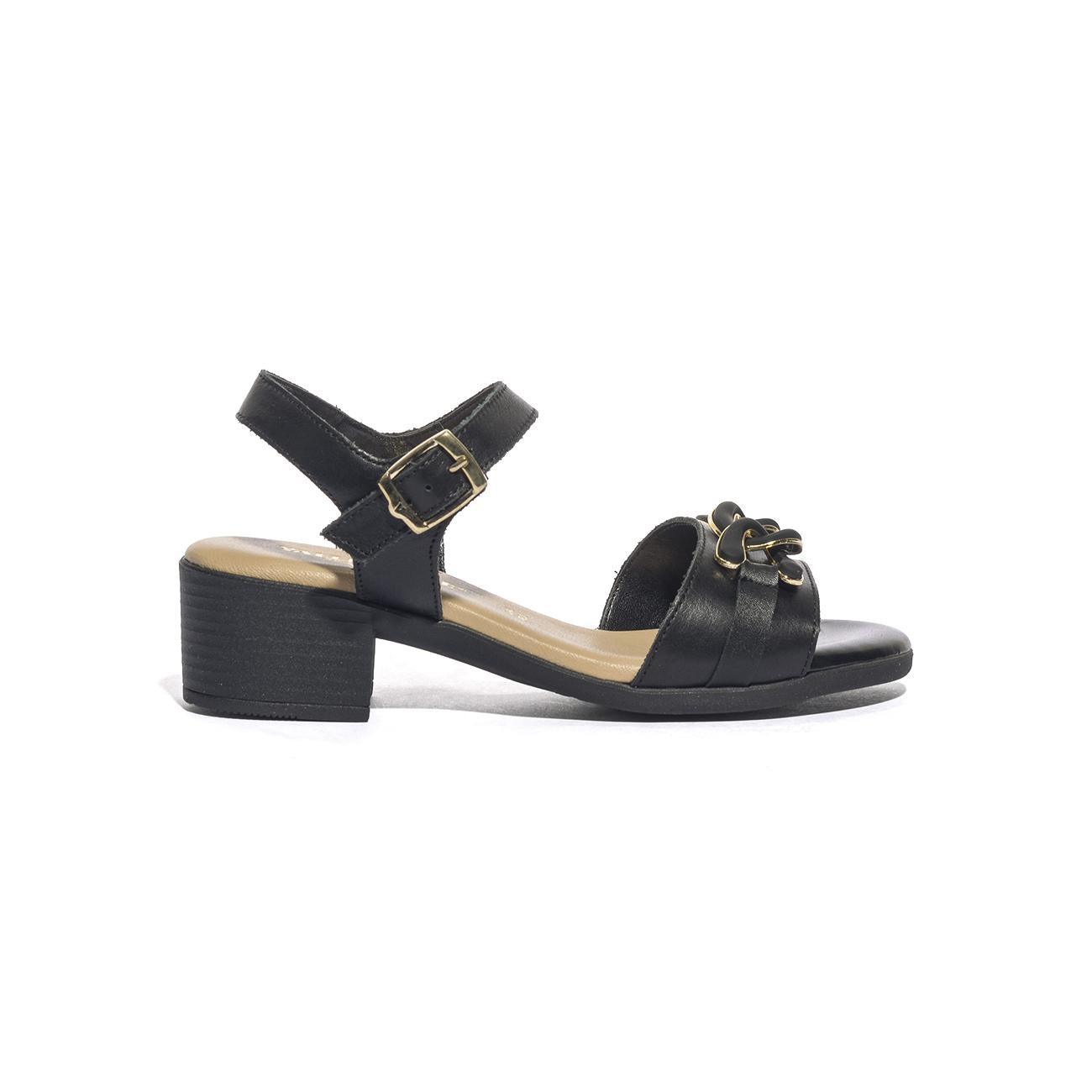 VALLEVERDE 63011 NAPPA NERO Sandali Donna 