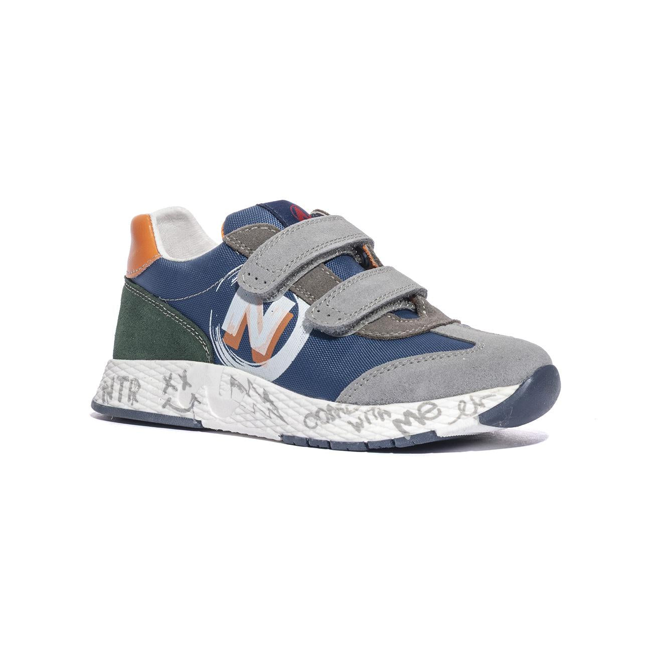 NATURINO 0012018225.06.1B55 GREY AZURE GREEN Sneakers Bambino 