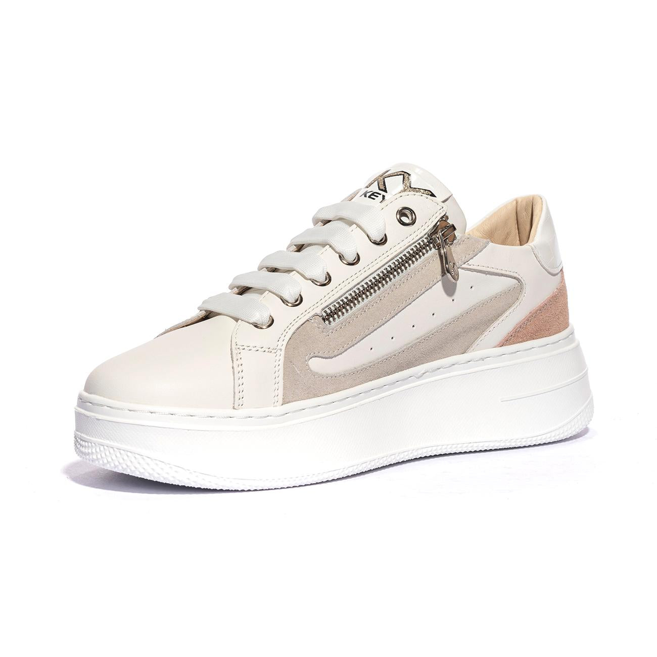 KEYS K10522 WHITE PINK Sneakers Donna 