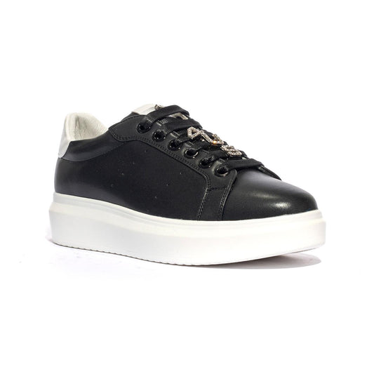 4US 42354 BLACK WHITE Sneakers Bambina 