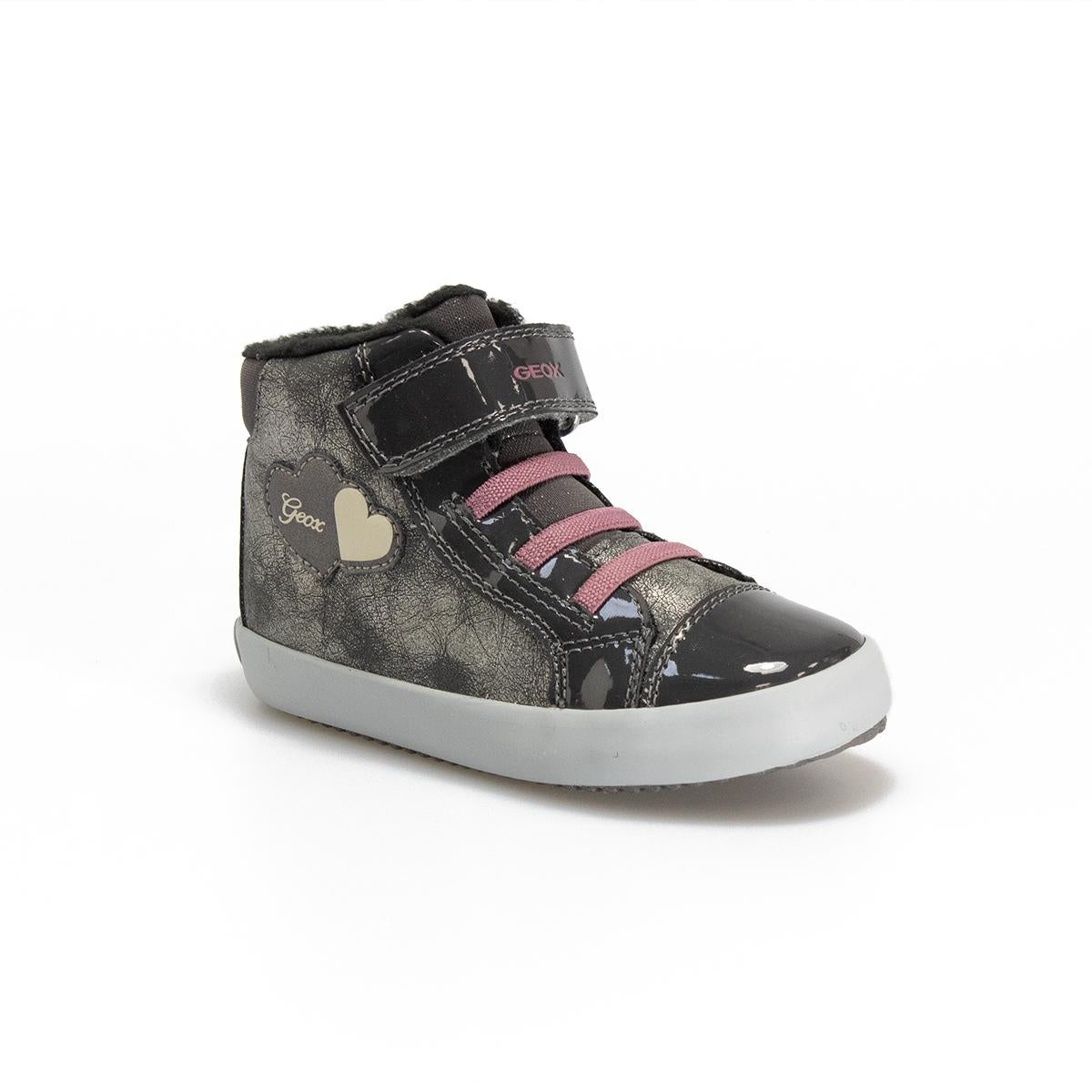 Sneakers Geox Bambina Grigia Con Pelliccia B041MBGUN C1357 GEOX