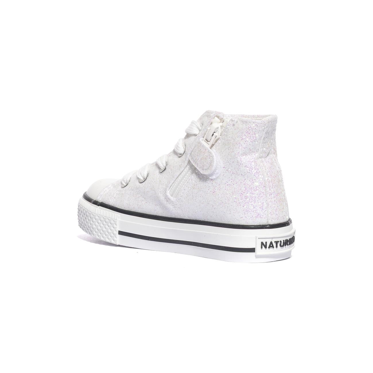 NATURINO 0012018270.27.0N07 WHITE IRID Sneakers Bambina 