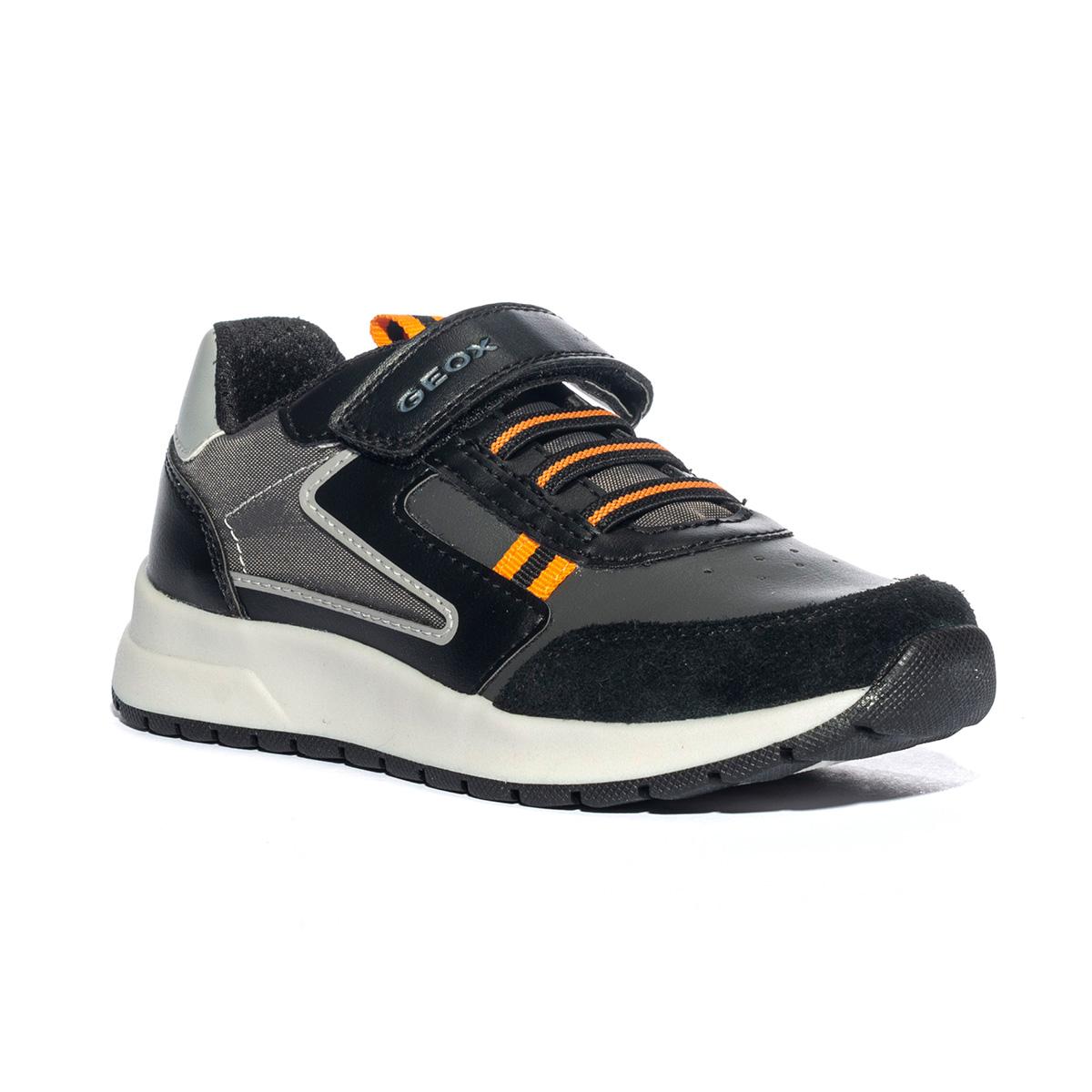 GEOX J36GMA BLACK ORANGE C0038 Sneakers Bambino 