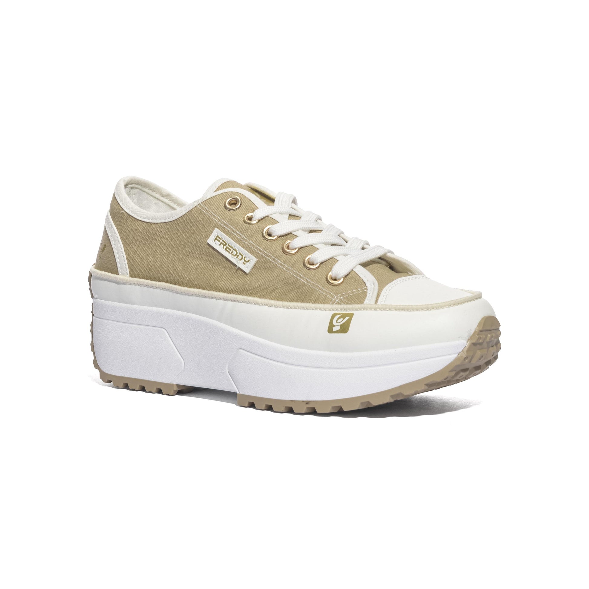 FREDDY FY7585 BEIGE WHITE Sneakers Donna 