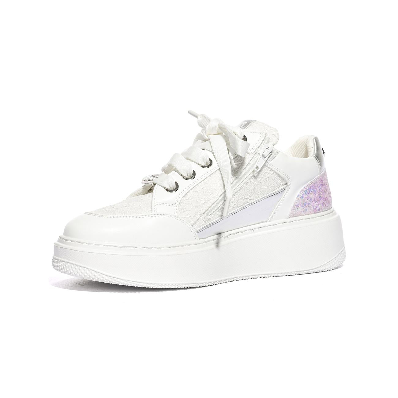 CULT T203 WHITE SILVER Sneakers Bambina 