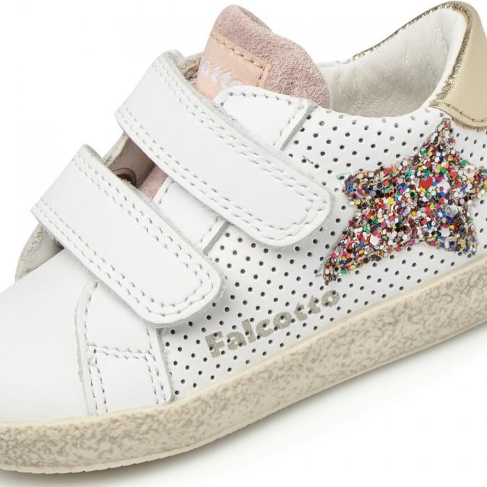 FALCOTTO 0012016752-11-1N03 WHITE-PLATINUM Sneakers Bambina 