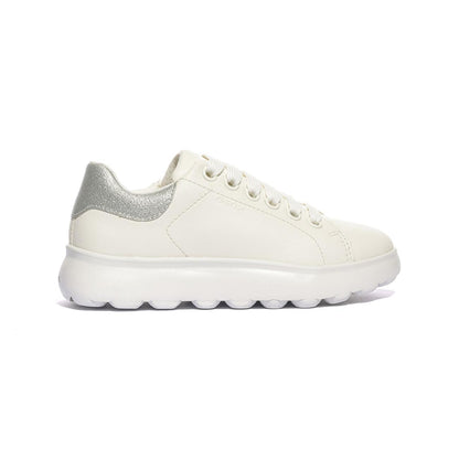 GEOX J55MRA 000BC WHITE SILVER  C0007 Sneakers Bambina 
