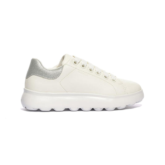 GEOX J55MRA 000BC WHITE SILVER  C0007 Sneakers Bambina 
