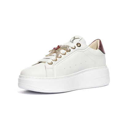 KEYS K10521 WHITE BORDO Sneakers Donna 