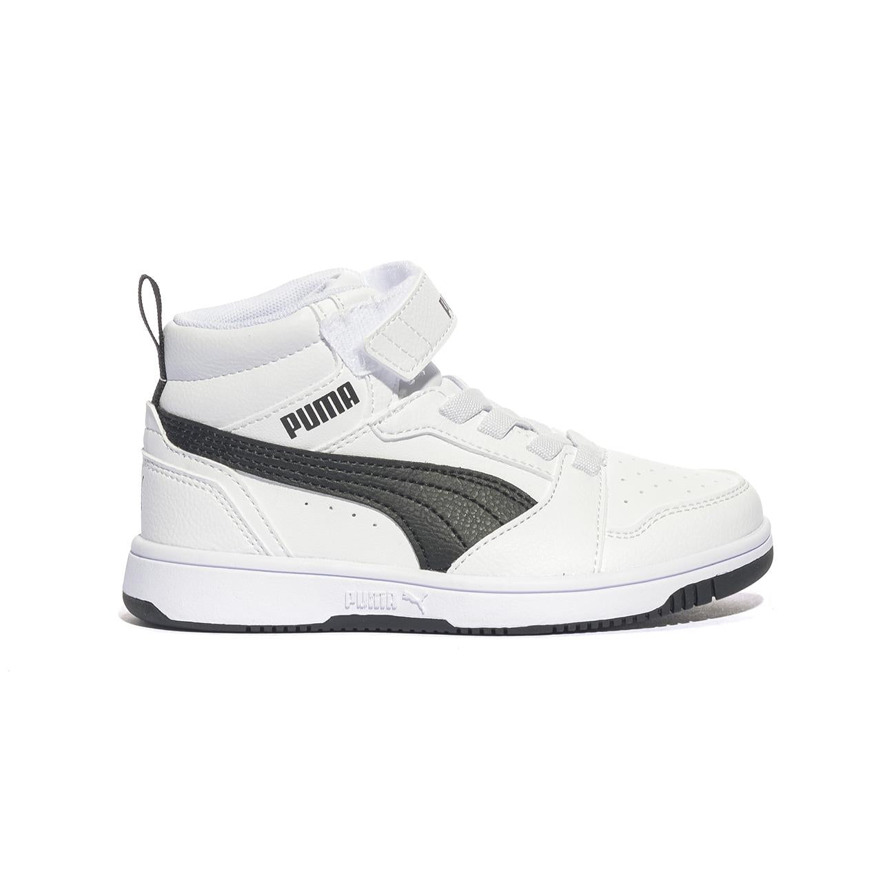 PUMA 393832-02 WHITE BLACK Sneakers Bambino 
