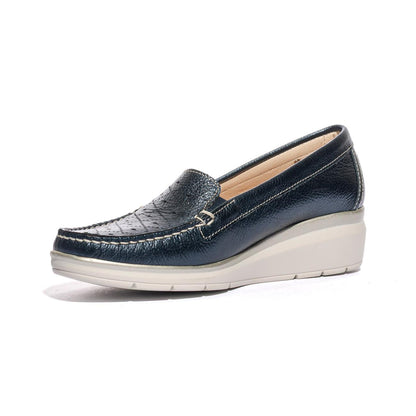 VALLEVERDE 11052 VITELLO NAVY Mocassini Donna 
