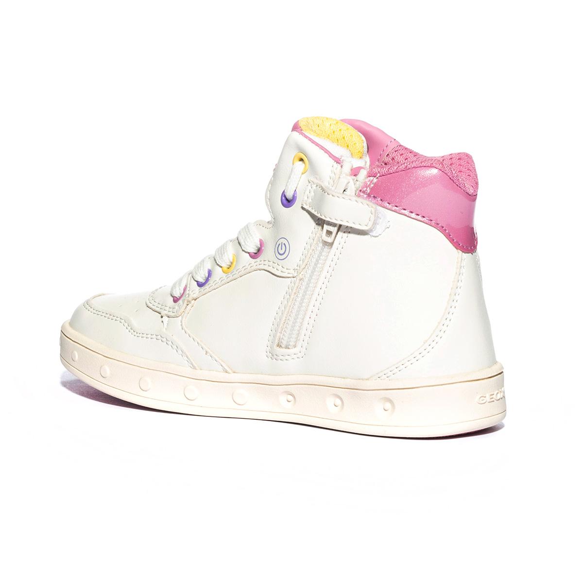 GEOX J368WC WHITE MULTICOLOR    C0653 Sneakers Bambina 