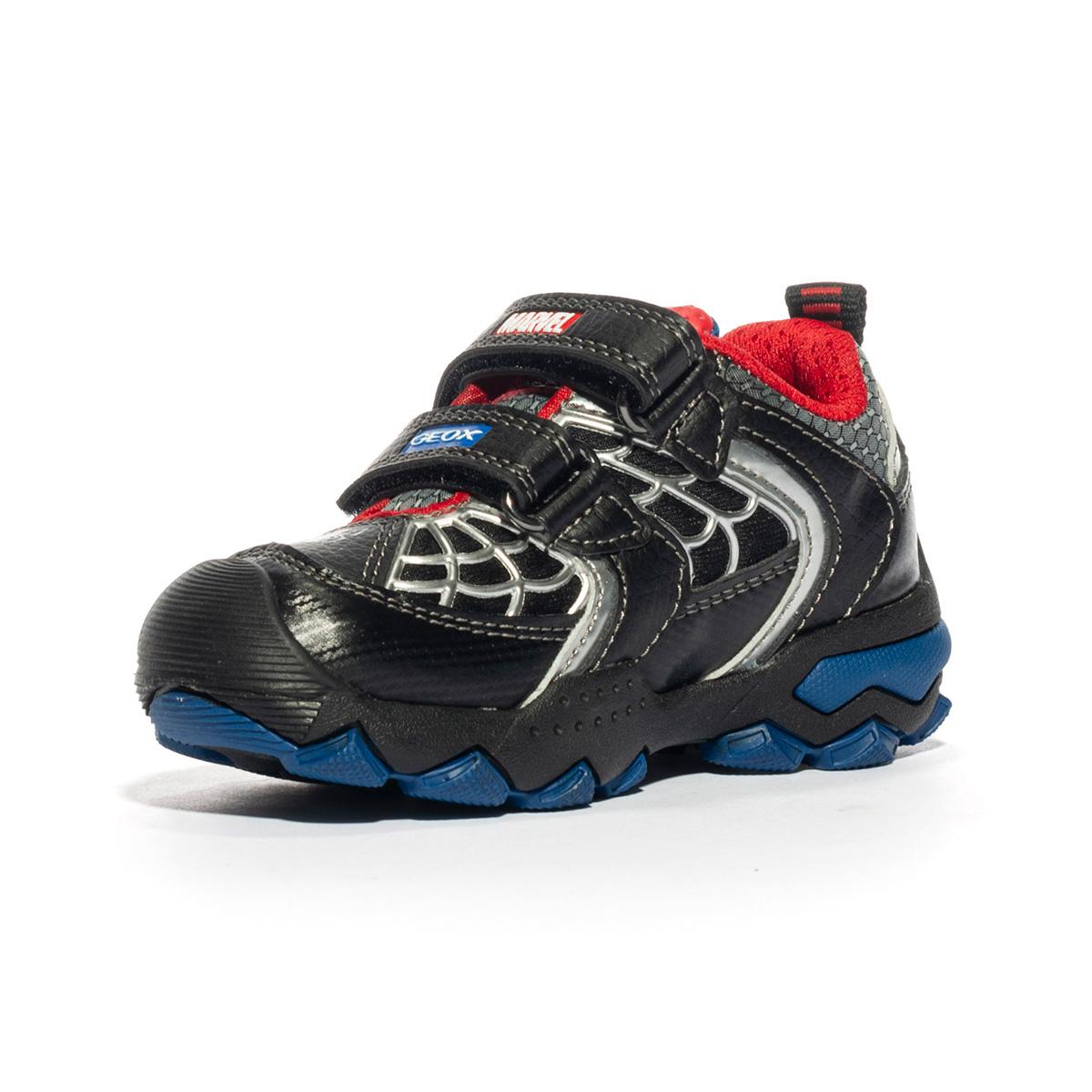 GEOX J269VA BLACK RED           C0048 Sneakers Bambino 