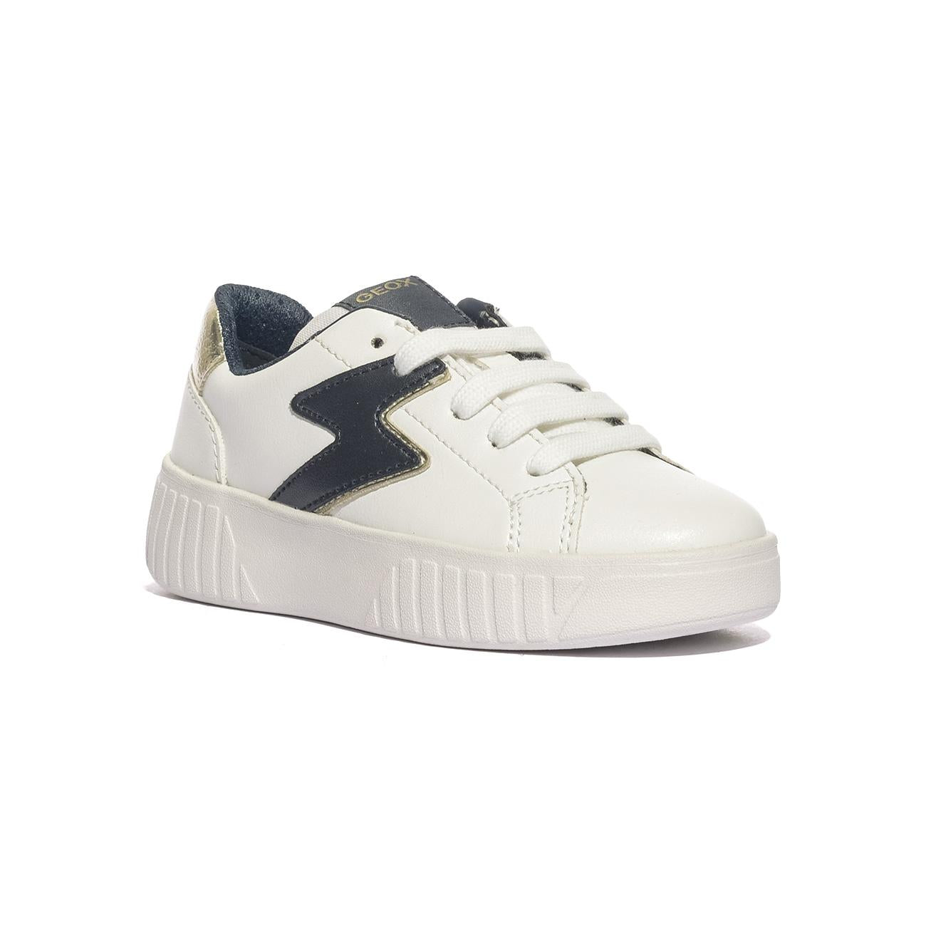 Sneakers Geox MIKIROSHI GIRL Bianche J45DVA 054AJWHITE NAVY  C0899 GEOX
