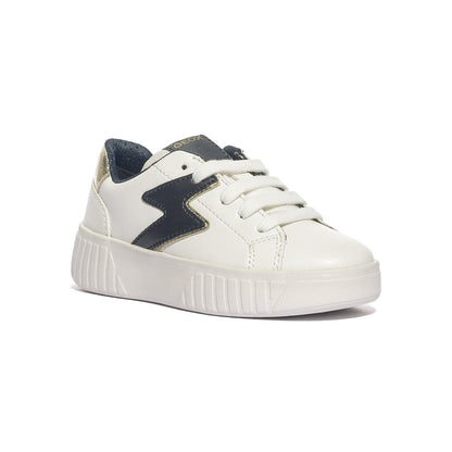 Sneakers Geox MIKIROSHI GIRL Bianche J45DVA 054AJWHITE NAVY  C0899 GEOX
